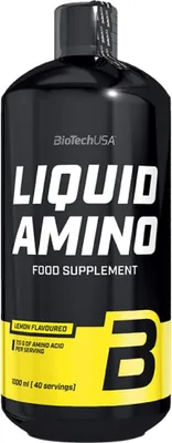 Zdjęcie produktu dla BioTech USA Liquid Amino 1000 ml pomaraczowy / Kompleksowe aminokwasy / Pynne aminokwasy wzbogacone l-glutamin, bcaa, l-arginin i witamin B6