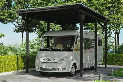 Produktbild von Carport für Wohnmobil SKAN HOLZ Emsland inkl. Pfostenanker 404 x 604 cm anthrazit