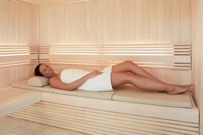 Produktbild von Infraworld Sauna Bankauflage mit antibakteriellem Bezug 195x50x4cm Auflage für Saunabank