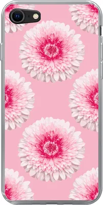Produktbild von MuchoWow® Handyhülle Schutzhülle Hülle für Telefoonhoesje iPhone 8 Mädchen - Blume - Rosa - Muster - Mädchen - Kinder - Kinder Silikon Softcase Handy Hülle - Schutzhaube