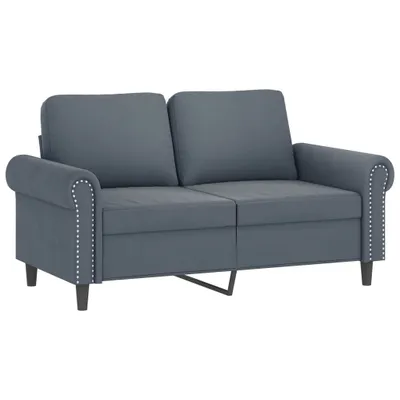 Produktbild von 2-Sitzer-Sofa Dunkelgrau 120 cm Samt