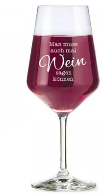 Produktbild von Gilde Weinglas Man muss auch mal Wein sagen können Glas