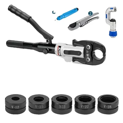 Zdjęcie produktu dla Zaciskarka do rur miedzianych, prasa hydrauliczna, wąska rura miedziana Tempo-T, V12 15 18 22 28mm