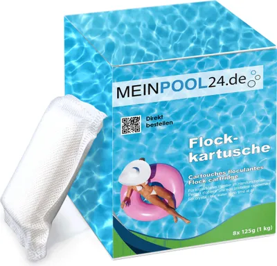 Produktbild von Flockkartusche 1 kg (8x125 g) für Pools Flockungsmittel Kartusche klares Wasser