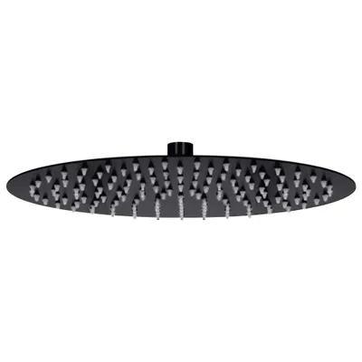 Immagine prodotto di vidaXL Doccia a pioggia in acciaio inox 30 cm rotonda nera