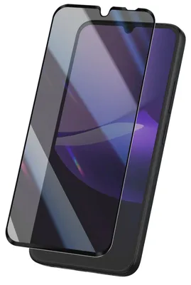 Productafbeelding van Avizar, gehard glas voor Xiaomi Redmi 17C 5G, privacybescherming en stootvastheid, transparant, zwart