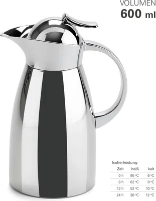 Produktbild von Weis Isolierkanne Edelstahl doppelwandig 0,6 L