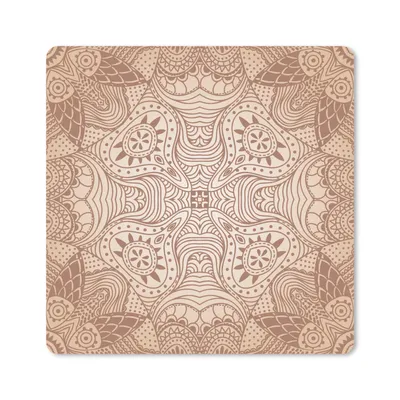 Produktbild von MuchoWow® Mauspad Mousepad Henna - Mandala - Schablonen 20x20 cm - Mousepads - Maus Mat - Pad - Mausunterlage - Desk Mat - Bureauartikeln