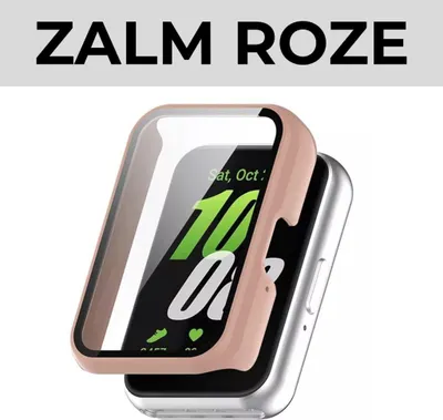 Produktbild von Strap-it Hartschalenetui mit Glas-Displayschutzfolie - passend für Samsung Galaxy Fit 3 (Lachsrosa)