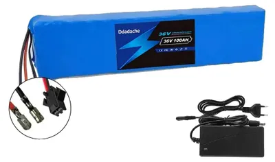 Immagine prodotto di Batteria per veicoli elettrici, capacità di 100 Ah, con protezione BMS, connettori Bullet-SM