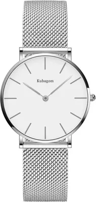 Produktbild von Kubagom Damen Armbanduhr, Analog Quarz, Edelstahl, Wasserdicht, Mesh-Armband, Ultradünne, elegante Uhr für Frauen, stilvolles Design, langlebige Uhr