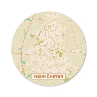 Produktbild von MuchoWow® Mauspad Mousepad Neumünster - Jahrgang - Karte - Stadtplan 20x20 cm - Mousepads - Maus Mat - Pad - Mausunterlage - Schreibtischmatte