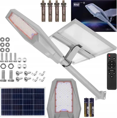 Image de Lampadaire solaire à LED 2000 W 50 Ah Lampadaire de jardin extérieur