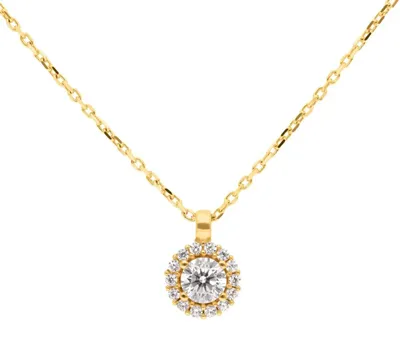Produktbild von SuzanGold Goldkette Damen Echtgold Cocktail Kette 375 Gelbgold mit Zirkonia