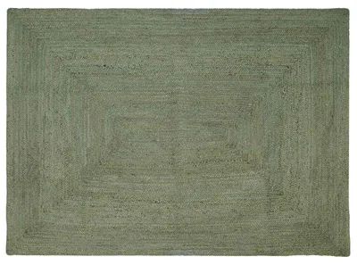 Image de vidaXL Tapis rectangulaire vert olive 240 x 340 cm en jute