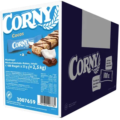 Immagine prodotto di CORNY 3007659 CORNY Classic Cocos Müsliriegel 100 Riegel