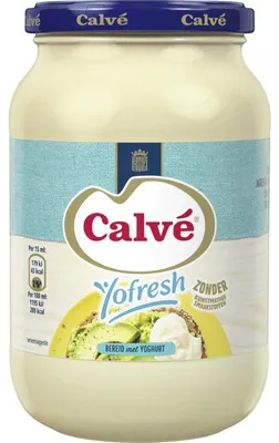 Zdjęcie produktu dla Calvé Saus Pot Yofresh 650g – Kremowy sos do sałatek, dipów i przekąsek