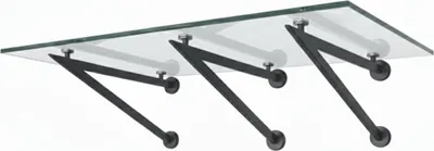 Produktbild von Glaszentrum Hagen 230x90 cm Glasvordach Klar RAL7016-V