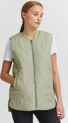 OXMO OXSvala Damen Weste Steppweste Outdoor Weste leicht gefüttert mit Blousonkragen