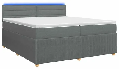 Obrázok produktu pre vidaXL Box spring posteľ s matracom tmavo šedá 200 x 200 cm látka