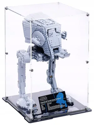 Productafbeelding van Zwarte displayvitrine voor LEGO® 75417 Star Wars – AT-ST™ gevechtsvoertuig