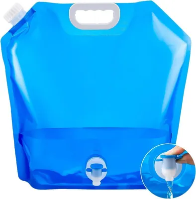 Image de Bidon d'eau pliable avec robinet 10L pour le camping et le plein air