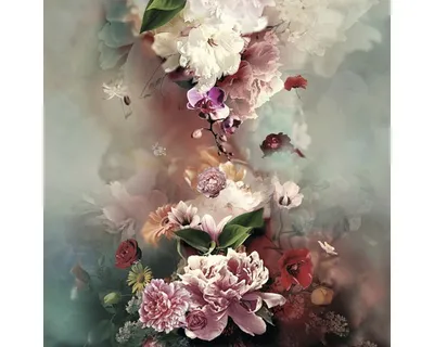 Produktbild von Giclée Leinwandbild Baroque Flowermix VI 80x80 cm