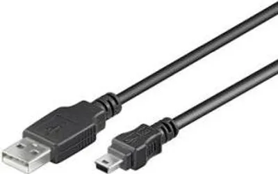 Produktbild von PremiumCord Mini-USB-Kabel, A-B, 5-polig, 1 m
