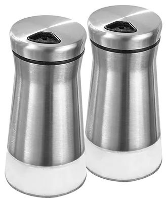 2er Set Edelstahl Salz- und Pfefferstreuer, verstellbar