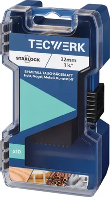 Produktbild von Tauchsägeblätter B.32mm Eintauch-T.40mm 10 St.Starlock TECWERK