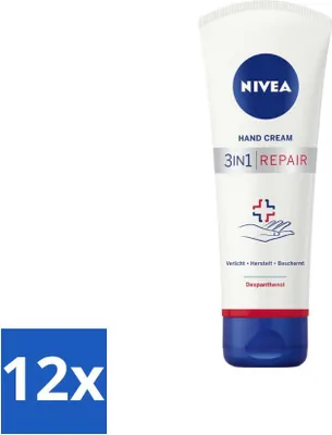 Produktbild von NIVEA - Handcreme - 3-in-1 Repair - Lindert - Regeneriert - Schützt - 100 ml - Vorteilspack - 12 Stücke