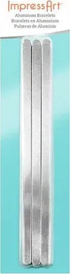 Zdjęcie produktu dla 12 metalowych pasków, aluminium - 15 x 0,6 cm