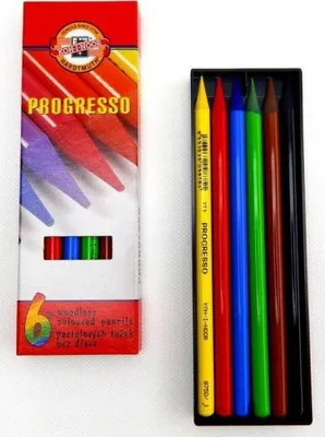 Zdjęcie produktu dla Pastelky Koh-i-noor Progreso 8755, bezdřevé, 6 ks