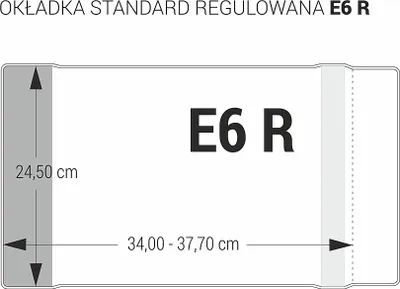 Zdjęcie produktu dla Okładki na zeszyt standard E6 regulowane 245 mm 25 sztuk