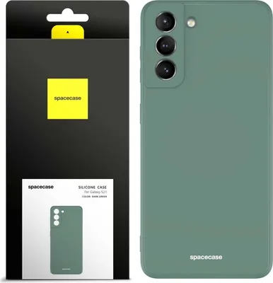 Produktbild von Spacecase Silikonhülle Galaxy S21 dunkelgrün