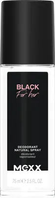 Image de Mexx Black For Her Déodorant en spray naturel, 75 ml