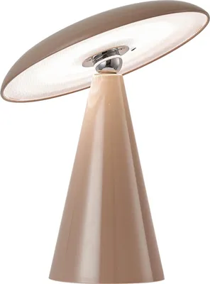 Produktbild von Leitmotiv - Tischleuchte Phoebe Led - Hellbraun - Ø23cm Tischlampe - Nachttischlampe, Wohnzimmer, Schlafzimmer