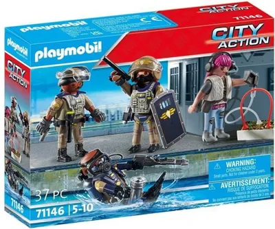 Zdjęcie produktu dla PLAYMOBIL City Action Zespół Sił Specjalnych z Bandytą, 37 elementów, Zestaw Konstrukcyjny, Od 5 lat
