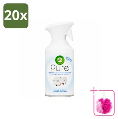 Imagen del producto de 20 aerosoles Air Wick - Aroma "Suavidad de algodón" - 250 ml - Paquete económico - 20 unidades