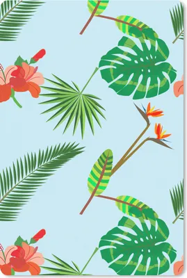 Produktbild von MuchoWow® Mauspad Mousepad Muster - Pflanzen - Dschungel - Blumen 18x27 cm - Mousepads - Maus Mat - Pad - Mausunterlage