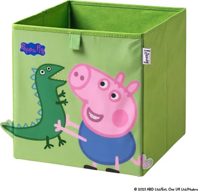 Produktbild von Lifeney meets "Peppa Wutz" Aufbewahrungsbox Box mit George & Dino Motiv  30 x 30 x 30 cm passend für klassische Würfelregale