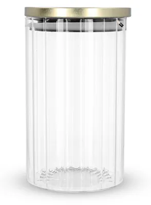 Produktbild von Cadro Vorratsglas 1l Borosilikatglas mit Golddeckel