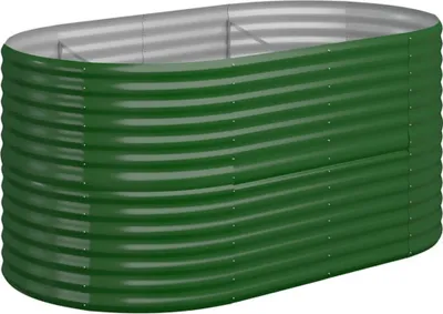 Zdjęcie produktu dla vidaXL Podwyższone łóżko Stal malowana proszkowo 152x80x68 cm Zielony