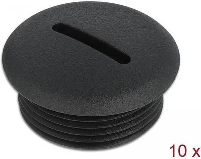 Produktbild von DELOCK Verschlussstopfen M25 x 1,5 schwarz 10 Stück