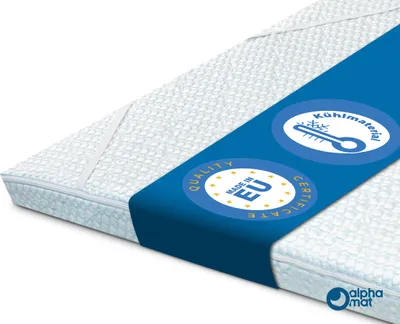 Produktbild von Matratzen Topper 180x200 mit Bezug, Matratzenschoner 6 cm, weiß, Härtegrad H2 weich,  Matratzentopper mit Kühlender Stoff, Matratzenauflage