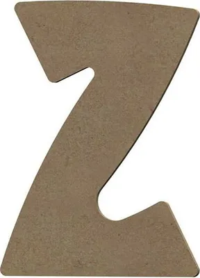 Image de Lettre majuscule Z en bois MDF pour décoration - 8 cm