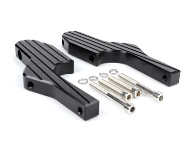 Produktbild von Fußrastenadapter Sozius Moto Nostra, CNC, schwarz glänzend für Vespa GT, GTL, GTS, GTV 125-300 bis 2022