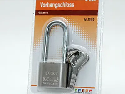 Produktbild von Vorhangschloss 40 mm langer Bügel, 3 Schlüssel
