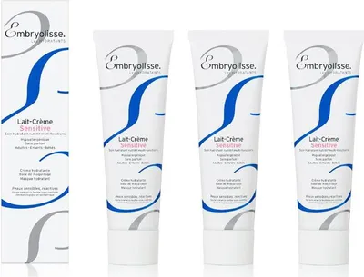 Obrázek produktu pro Embryolisse | Lait Cr?me Sensitive – 3x100 ml – hypoalergenní – pro citlivou pokožku – intenzivní péče