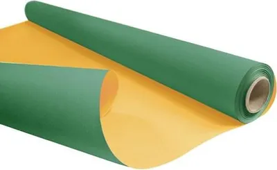 Zdjęcie produktu dla Papier prezentowy ozdobny KRAFT DUO Zielono-Żółty 69cm/25m